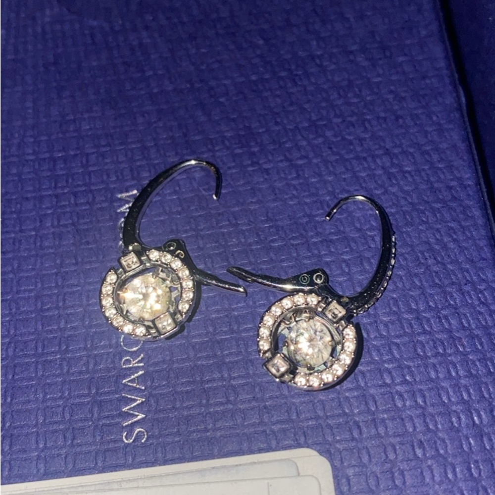 Swarovski Silver Ring Set With Clear Crystals - image 5